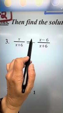 How to solve fractions on variables are in the denominator