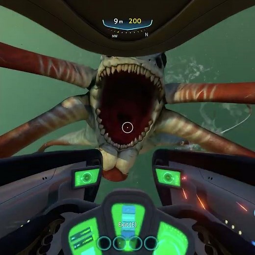 Syntac Gets Attacked by a Reaper Leviathan in #Subnautica #Syntac #Survival