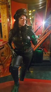 This is for Sub B & all my smoking leather fetishist. I don't conduct on capnolagnia, Just a tease. In love with my new custom fringe leather pants. #genuineleather