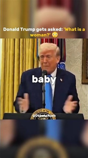 Donald Trump gets asked: "What is a woman?" 😳 #shorts #donaldtrump