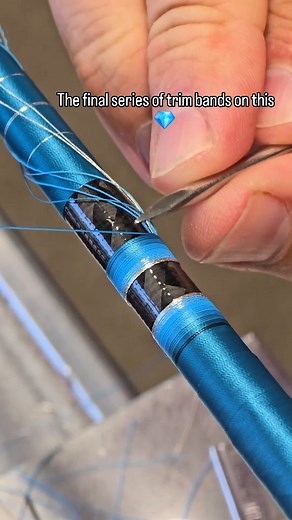 Garone_Custom_Rods on Instagram: "The final series of under wrap trim bands on this custom rod. This one has over 150 thread trim bands in the under wraps plus whatever I decide to do on the over wraps 🤪 I wonder what the internet experts will say I did wrong on this one 🤔"