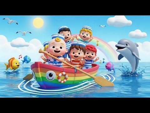 The Little Boat Row Row Song | Fun Rowing Rhyme for Kids | Sing Along Adventure