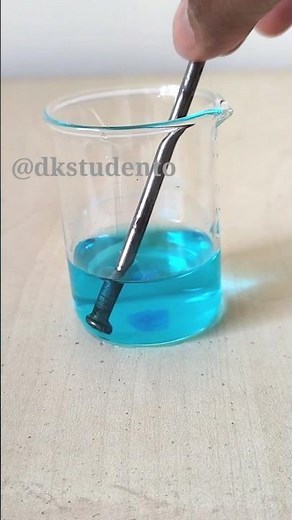 Copper sulphate vs Iron nail |Displacement reaction #shorts #science #ytshorts #diy