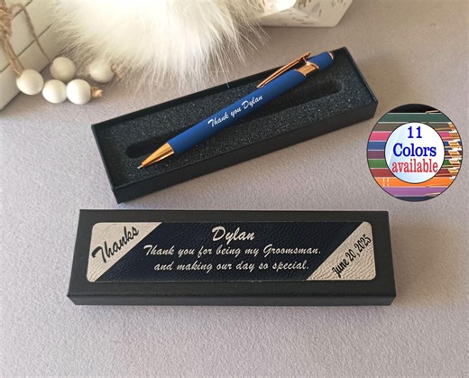Personalized Ballpoint Pen: Engraved Groomsmen Gift Box - Etsy