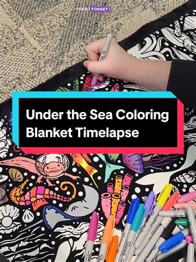 Under the Sea Coloring Blanket Timelapse