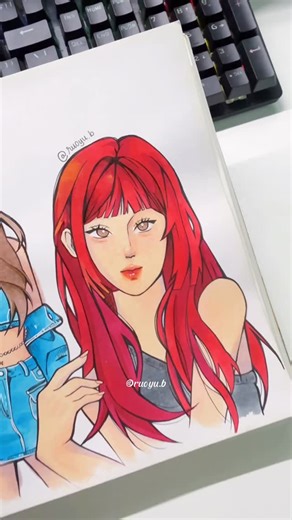 RUOYU | 若雨 | How to draw a beautiful girl—super easy! ✨ Haha this turned out so cute 😂 Follow me for more artworks! 🎨💖 #drawing #arttutorial #howtodraw... | Instagram