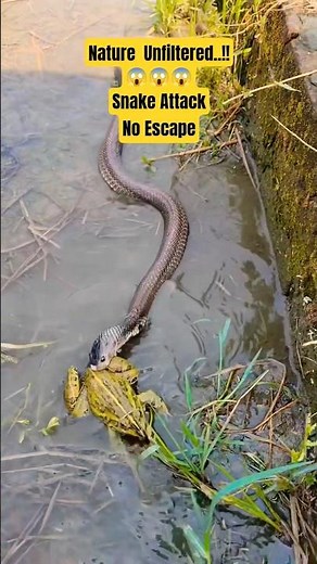 Giant Frog vs Hungry Snake – Who Wins..?? Snake 🐍 VS Giant Frog 🐸