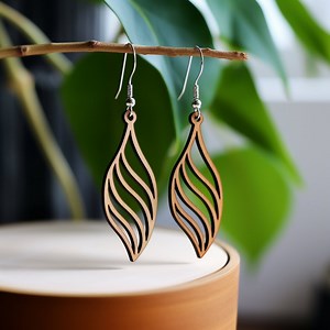 10 Elegant Wooden Earring Templates Bundle | Laser Cut Dangle Designs for Women - SVG, DXF, EPS Digital Download Set - Etsy