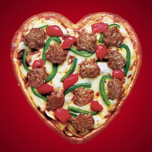 Get your heart shaped pizza today! rockyrococo.com | Rocky Rococo Pizza and Pasta