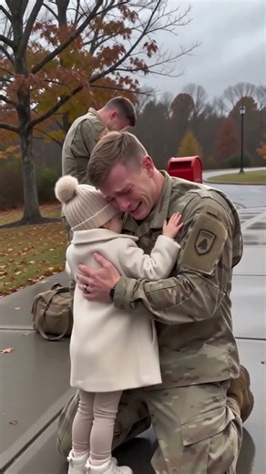 He returned from battle wounded, but his child’s embrace reminded him what he fought to come home to