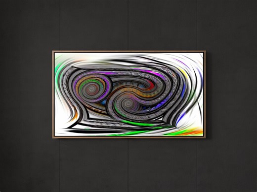 Frame TV Art, Chromatic Wave Vortex Digital Display, Abstract Motion (4K UHD) - Etsy