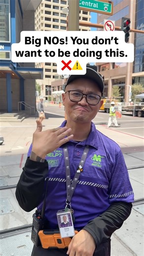 3.2K views · 13 reactions | Stay safe around the light rail. Here are some safety reminders ⚠️ ✅Stay ALERT. Trains are quiet. ✅AVOID walking, skateboarding or biking on light rail tracks. ✅OBEY traffic signals when crossing light rail tracks. ✅ AVOID running after or next to a moving train or bus. Live to ride another day by following these safety tips. Click the  in bio for more information! | Valley Metro | Facebook