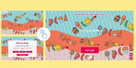 Where Does My Food Come From? Interactive Sorting Game