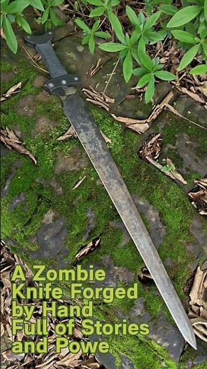 Hand-Forged Apocalyptic Zombie Knife • Distressed Texture, Untamed Wildness