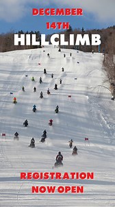 Our 1st snowmobile hillclimb is coming up on Dec 14th! Registration is open & is online only. Spaces are limited & this will fill up fast! Don't miss out! https://skiblackmountain.org/hill-climb-december #BMOMit | Black Mountain of Maine
