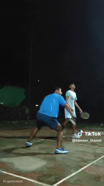 Badminton Fun with Tharu Song and Jim Dar Sir