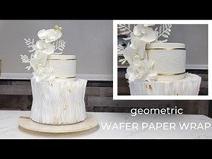 Geometric Angled Wafer Paper Wrap Cake| Using Sugar Lace Mats with Fondant| Cake Decorating Tutorial