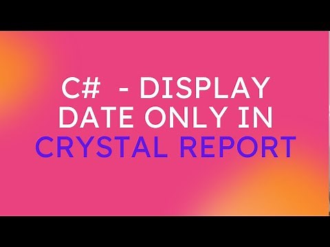 C# : Converting DateTime to Date in Crystal Report/Display date only in Crystal Report