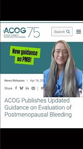 New guidance on evaluating postmenopausal bleeding! #cancer #uterinecancer #obgyn #endometrialcancer