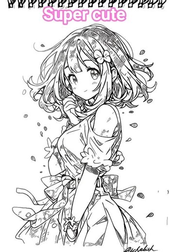 How to Draw an Anime Girl ✍️ (Easy & Cute) #shorts