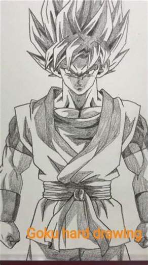 goku hard drawing #goku #dragonball #anime #saher