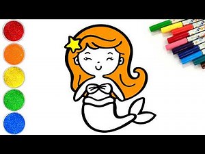 Drawing and Coloring a Cute Mermaid | Easy Step by Step Drawing Tutorial