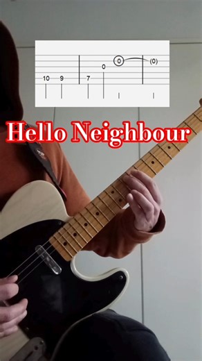 Hello Neighbour Guitar 🎸 #shorts #guitarcover #helloneighbor #guitartutorial