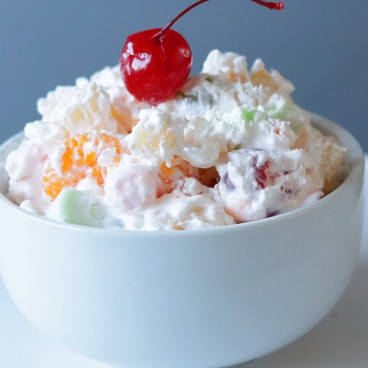 6.1K views · 466 reactions | RECIPE: https://www.inthekitchenwithmatt.com/ambrosia-salad Learn how to make ambrosia at home. Ambrosia is a popular fruit salad down in the South (Southern United States). It gets its name from Greek Mythology as the food that the Greek Gods would eat. It is my favorite fruit salad. #ambrosia #fruitsalad | In The Kitchen With Matt | Facebook