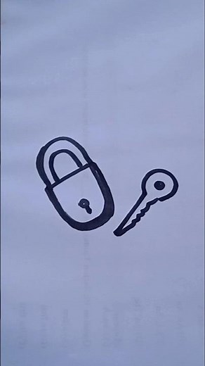 draw a lock 🔐🔐🔐#viralvideo #reels #shortvideo #easydrw