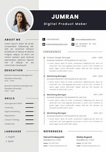 Professional Resume Template Canva, ATS Friendly CV, 1 Page Modern Resume Design, Fully Editable Canva Resume - Etsy Canada