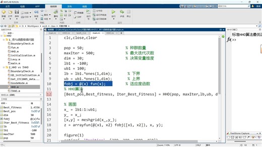 HHO哈里斯鹰优化算法（完整MATLAB代码讲解分析）
