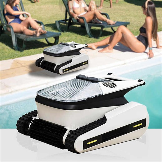 Suming Cordless Robotic Pool Cleaner, Ultra Strong Suction, Wall Climb Pool Vacuum with Intelligent Route Planning De Piscine