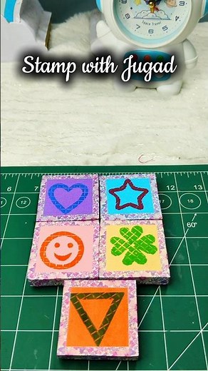 DIY Stamp | Easy Handmade Stamp Idea 🖌️ #Shorts #diy #craft #bestofwaste