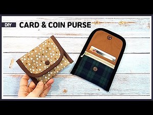 DIY Simple card & coin purse / mini wallet / Easy sewing tutorial [Tendersmile Handmade]