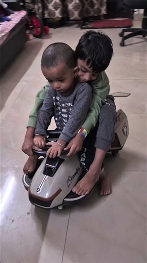 Future F1 champs in the making 🏁 Aadvik & Vinish on practice mode! #cutebaby #aadvik