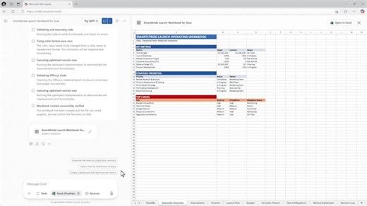 Excel Agent: Build new spreadsheets with Copilot Chat