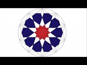 #501 10fold rosette | how to draw a Ten Fold Rosette | Islamic Geometric Pattern