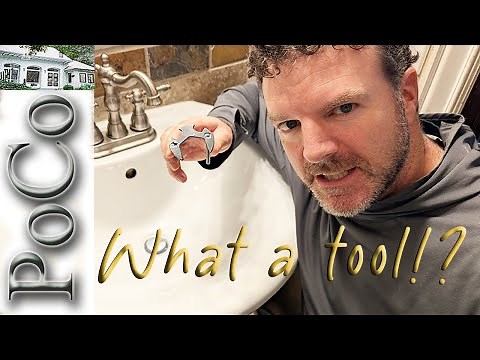 Use this tool to replace a pedestal sink drain (without taking out the sink)