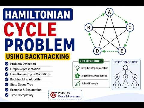 Hamiltonian Cycle Problem Using Backtracking | Algorithm, Example & Complexity