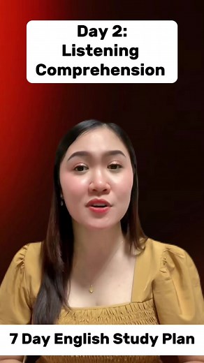 40K views · 1.6K reactions | 7 Day Study Plan: Day 2- Listening Comprehension #studyplan #listeningcomprehension #englishtips #learnfaster #tips #learnenglish #speakenglish #learnenglishwithteacheraubrey #aubreybermudez #teacheraubrey #reels #fbreels #reelsviral | Learn English with Teacher Aubrey | Facebook