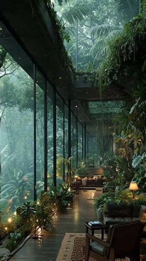 🌴 열대우림 캐노피 50m 높이의 투명 유리 트리하우스 | Jungle-Canopy Glass Treehouse