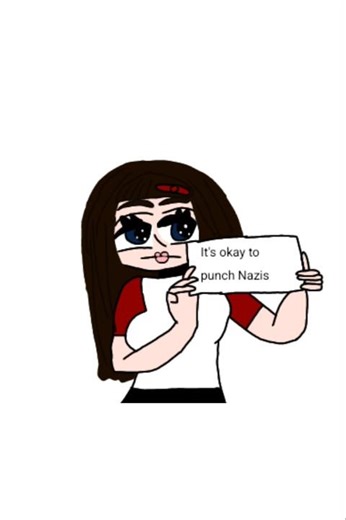 Karabella (oc) says it's okay to punch Nazis (Protest Art) #speedpaint #protestart #art #viral