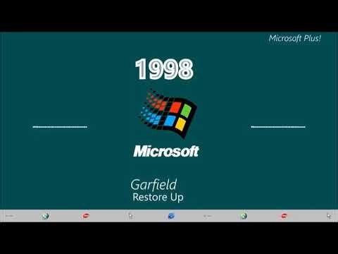 Windows 98 Microsoft Plus Garfield Restore Up