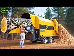 Dangerous Fastest Monster Wood Chipper In Acition | Incredible Tree Shredder Working #1