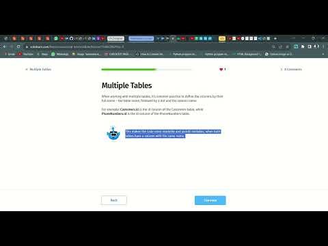 10 Multiple Tables | SQL Intermediate | Sololearn