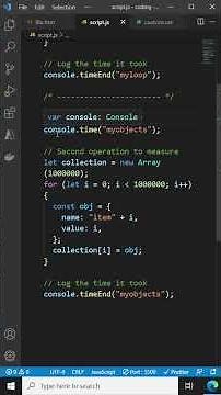 console.time() for performance - JavaScript Tutorial for Beginners