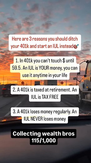 IUL vs. 401k: Making financial choices that matter. 💼📊 Ready to secure your future with an IUL? Let’s talk! ☎️ Schedule a consultation through the link in my bio. 🗓️ #FinancialPlanning #IULvs401k #SecureYourFuture | Robert Rodriguez