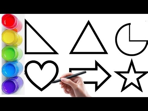 Let's learn 2D Shapes 🌈in Just 7 Minutes! | Easy Drawing for Kids☺️