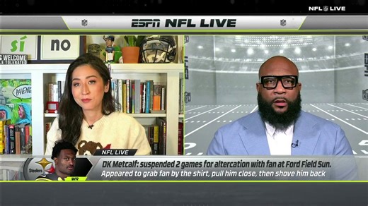 "It's the worst possible time not to have him. ... It's going to get harder for an offense that we've seen struggle for a large majority of this season." Marcus Spears analyzes what it will be like for the Pittsburgh Steelers to play without DK Metcalf vs. the Cleveland Browns. | NFL on ESPN