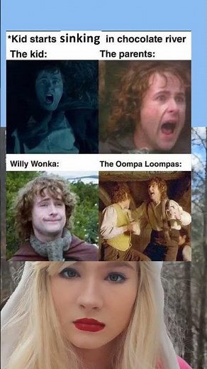 Pippin from Lord of the Rings reacts to Augustus Gloop from Willy Wonka and the Chocolate Factory